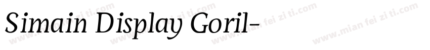 Simain Display Goril字体转换